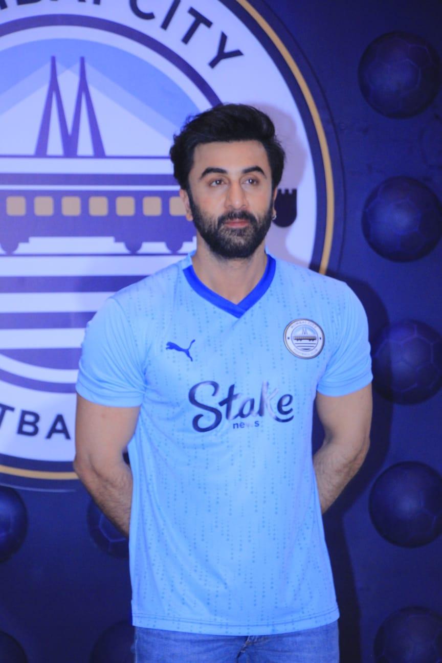 Ranbir Kapoor was spotted launching a new jersey for Mumbai City football club